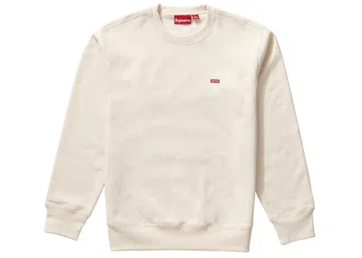 Pre-owned Supreme Men's  Small Box Crewneck Sweatshirt In Natural