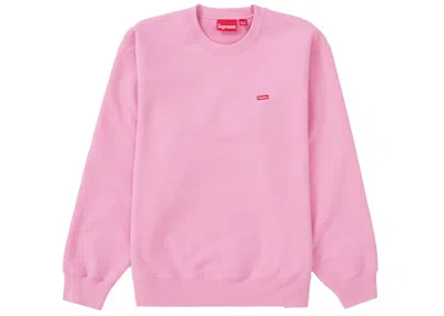Pre-owned Supreme Men's  Small Box Crewneck Sweatshirt (ss22) In Bright Pink
