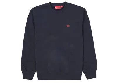 Pre-owned Supreme Men's  Small Box Crewneck Sweatshirt (ss23) In Navy Blue