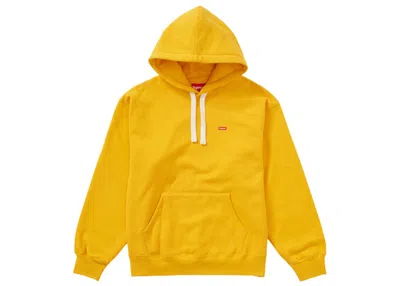 Pre-owned Supreme Men's  Small Box Drawcord Hooded Sweatshirt In Bright Gold