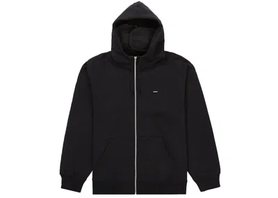 Pre-owned Supreme Men's  Small Box Facemask Zip Up Hooded Sweatshirt (fw21) In Black