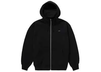 Pre-owned Supreme Men's  Small Box Facemask Zip Up Hooded Sweatshirt In Black