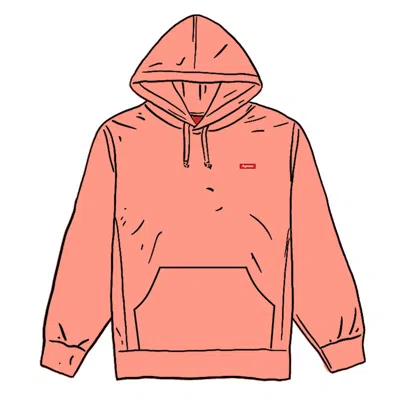 Pre-owned Supreme Men's  Small Box Hooded Sweatshirt In Dusty Coral