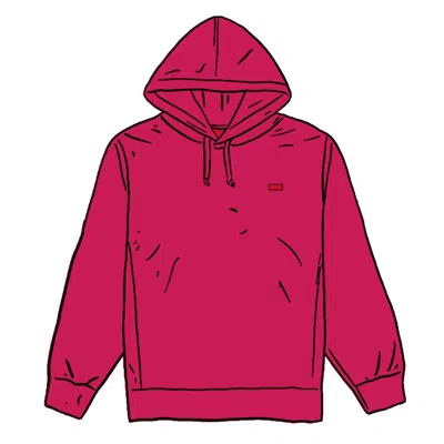 Pre-owned Supreme Men's  Small Box Hooded Sweatshirt In Fuchsia In Pink