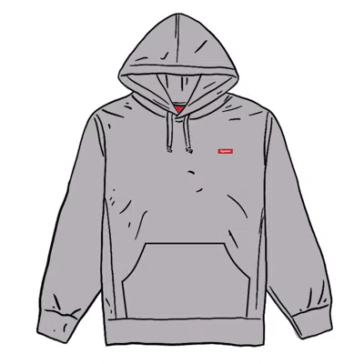 Pre-owned Supreme Men's  Small Box Hooded Sweatshirt In Grey In Gray
