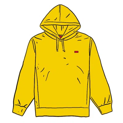 Pre-owned Supreme Men's  Small Box Hooded Sweatshirt In Lemon