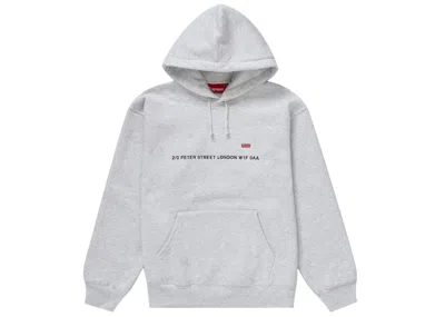 Pre-owned Supreme Men's  Small Box Hooded Sweatshirt (london Shop) In Ash Grey In Gray