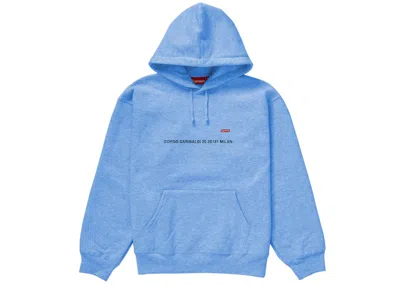 Pre-owned Supreme Men's  Small Box Hooded Sweatshirt (milan Shop) In Pale Blue