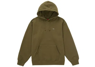 Pre-owned Supreme Men's  Small Box Hooded Sweatshirt (ss25) In Dark Olive In Green