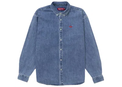 Pre-owned Supreme Men's  Small Box Shirt In Denim In Blue