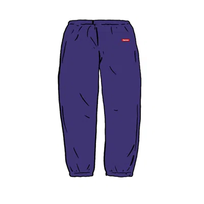 Pre-owned Supreme Men's  Small Box Sweatpant In Washed Navy Blue