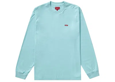 Pre-owned Supreme Men's  Small Box Tee Shirt (fw21) In Cyan