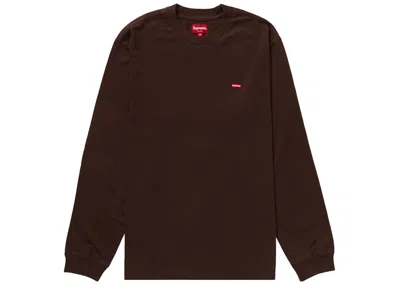 Pre-owned Supreme Men's  Small Box Tee Shirt (fw21) In Dark Brown