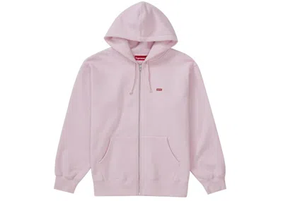 Pre-owned Supreme Men's  Small Box Zip Up Hooded Sweatshirt In Light Pink