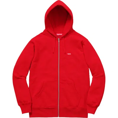 Pre-owned Supreme Men's  Small Box Zip Up Sweatshirt In Red