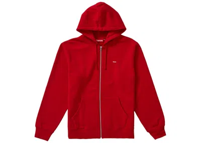 Pre-owned Supreme Men's  Small Box Zip Up Sweatshirt (ss19) In Red