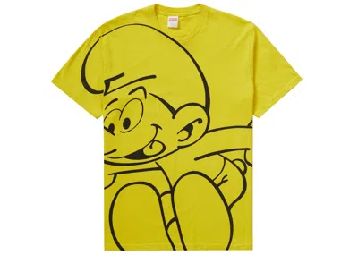 Pre-owned Supreme Men's  Smurfs Tee Shirt In Yellow