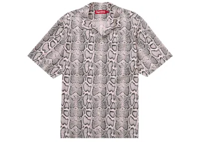 Pre-owned Supreme Men's  Snake Short Sleeve Shirt In Pink