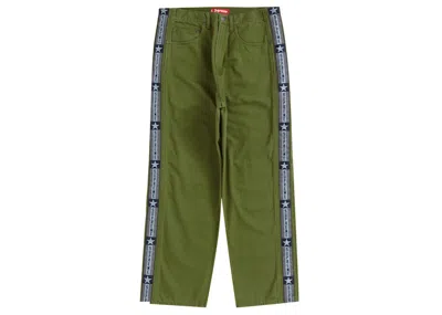 Pre-owned Supreme Men's  Snapoff Baggy Jean In Olive In Green