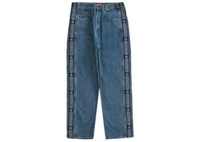 Pre-owned Supreme Men's  Snapoff Baggy Jean In Washed Blue