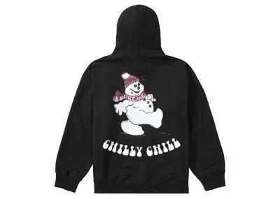 Pre-owned Supreme Men's  Snowman Hooded Sweatshirt In Black