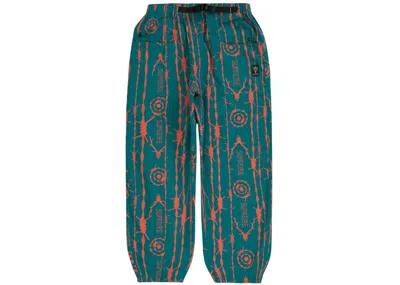 Pre-owned Supreme Men's  South2 West8 Belted Pant In Teal Pattern In Blue