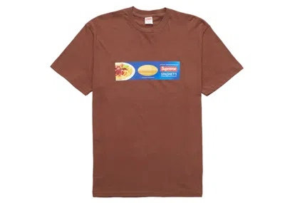 Pre-owned Supreme Men's  Spaghetti Tee Shirt In Brown