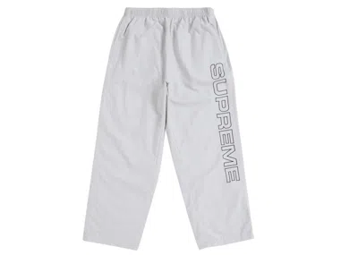 Pre-owned Supreme Men's  Spellout Embroidered Track Pant (fw24) In Grey
