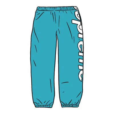Pre-owned Supreme Men's  Spellout Track Pant In Aqua In Blue