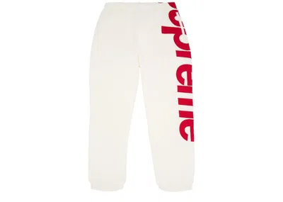 Pre-owned Supreme Men's  Spellout Track Pant In White