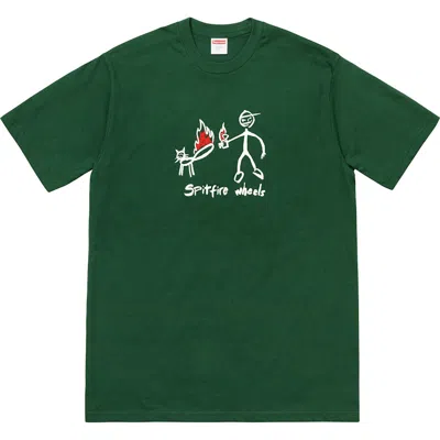 Supreme Men's  Spitfire Cat T-shirt In Dark Green