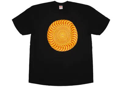 Pre-owned Supreme Men's  Spitfire Classic Swirl T-shirt In Black