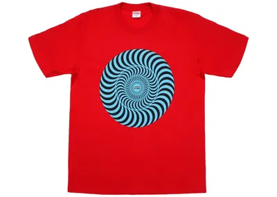 Pre-owned Supreme Men's  Spitfire Classic Swirl T-shirt In Red