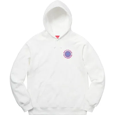 Pre-owned Supreme Men's  Spitfire Hooded Sweatshirt In White