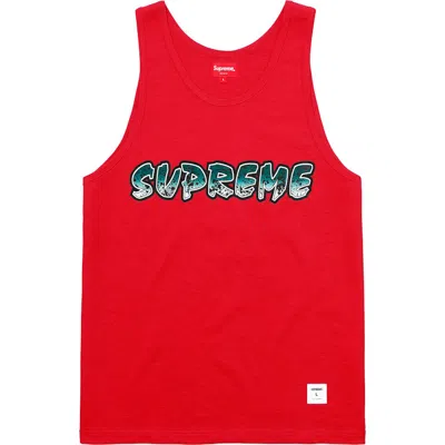Pre-owned Supreme Men's  Splatter Tank Top In Red