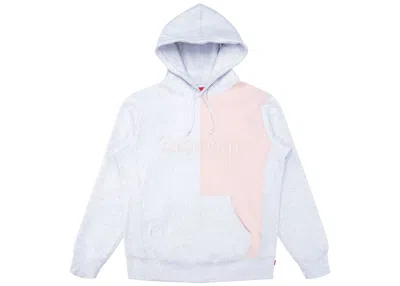 Pre-owned Supreme Men's  Split Old English Hooded Sweatshirt In Ash Grey In Gray