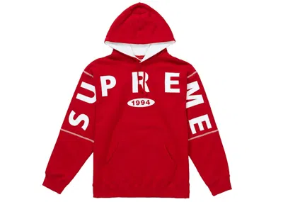 Pre-owned Supreme Men's  Spread Logo Hooded Sweatshirt In Red