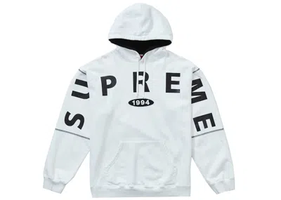Pre-owned Supreme Men's  Spread Logo Hooded Sweatshirt In White