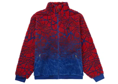 Pre-owned Supreme Men's  Spyder Web Polar Fleece Jacket In Royal In Blue