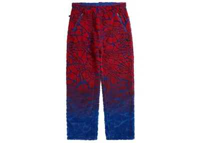 Pre-owned Supreme Men's  Spyder Web Polar Fleece Pant In Royal