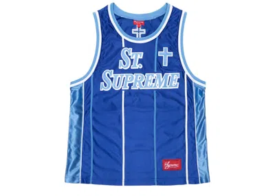 Pre-owned Supreme Men's  St.  Basketball Jersey In Royal In Blue