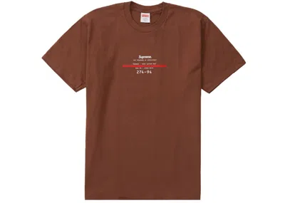 Pre-owned Supreme Men's  Standard Tee Shirt In Brown