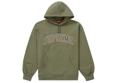 Pre-owned Supreme Men's  Stars Arc Hooded Sweatshirt In Light Olive