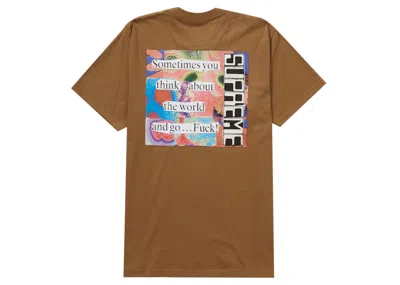 Pre-owned Supreme Men's  Static Tee Shirt In Brown