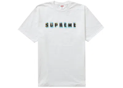 Pre-owned Supreme Men's  Stencil Tee Shirt In White