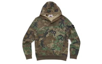 Pre-owned Supreme Men's  Stone Island Hooded Sweatshirt In Woodland Camo In Multi