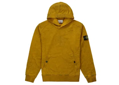 Pre-owned Supreme Men's  Stone Island Hooded Sweatshirt (ss19) In Olive