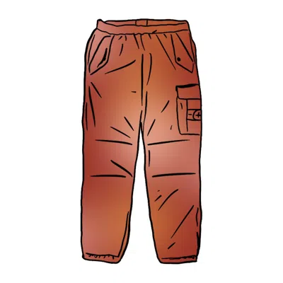 Pre-owned Supreme Men's  Stone Island Painted Camo Nylon Cargo Pant In Coral In Orange