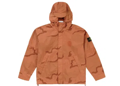 Pre-owned Supreme Men's  Stone Island Riot Mask Camo Jacket In Coral Camo