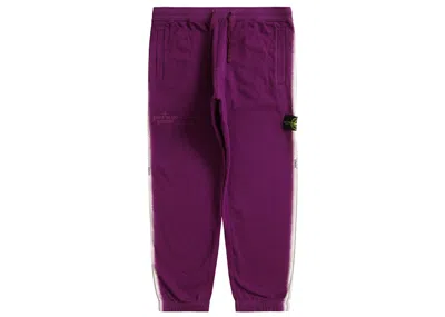 Pre-owned Supreme Men's  Stone Island Stripe Sweatpant In Purple